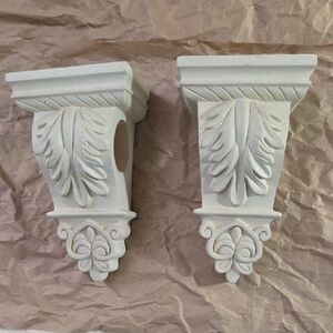 Decorative White Wall Corbels- One Pair